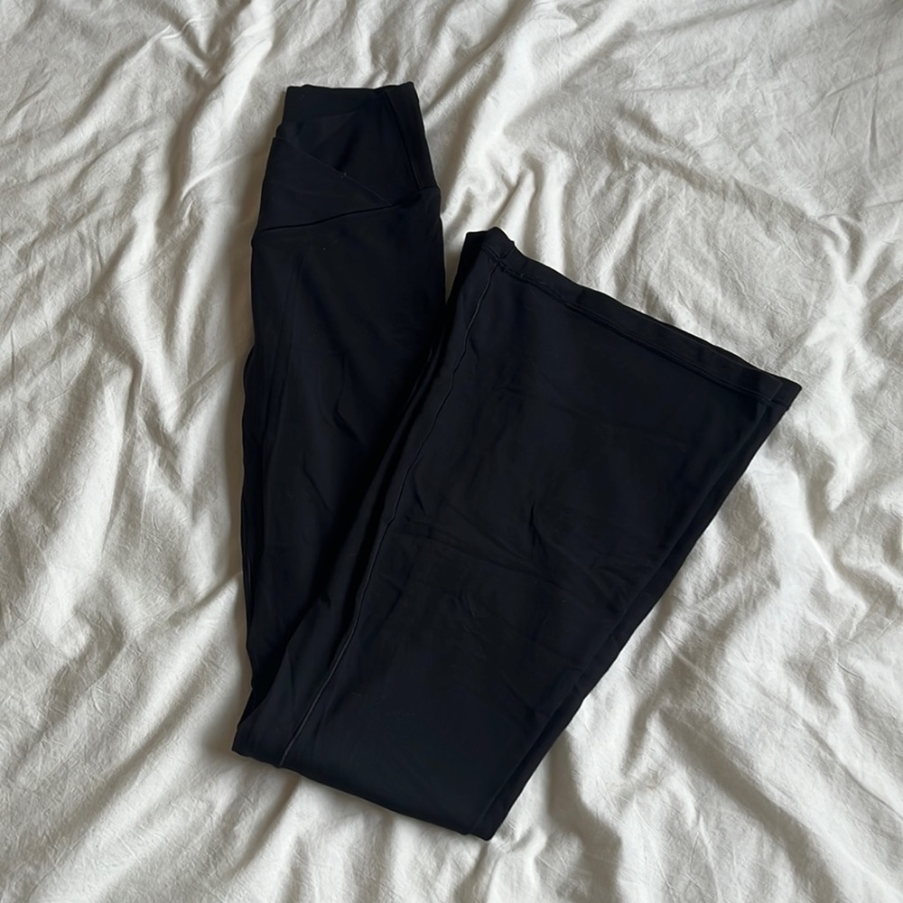 Aerie High Rise Cross Front Flare Leggings